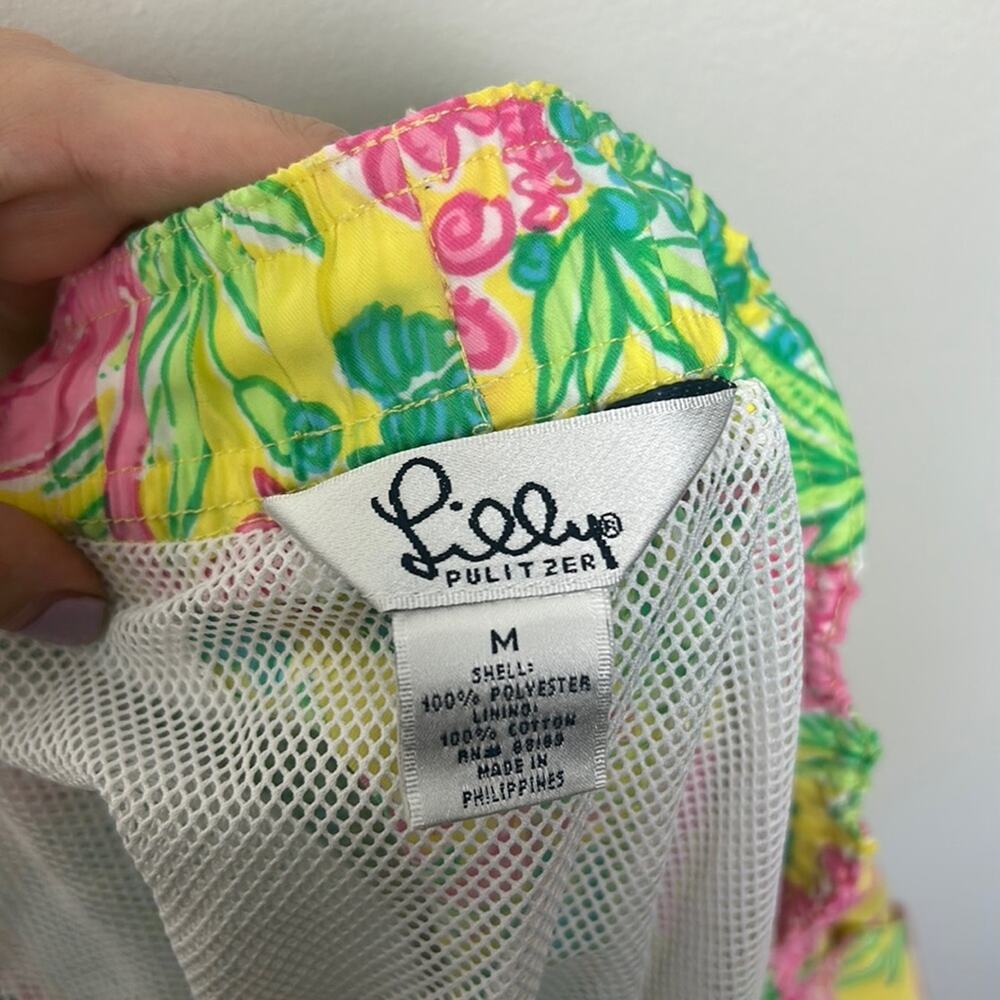 Vintage White Label Lilly Pulitzer Flamingo Print Boardshorts - Picture 3 of 3